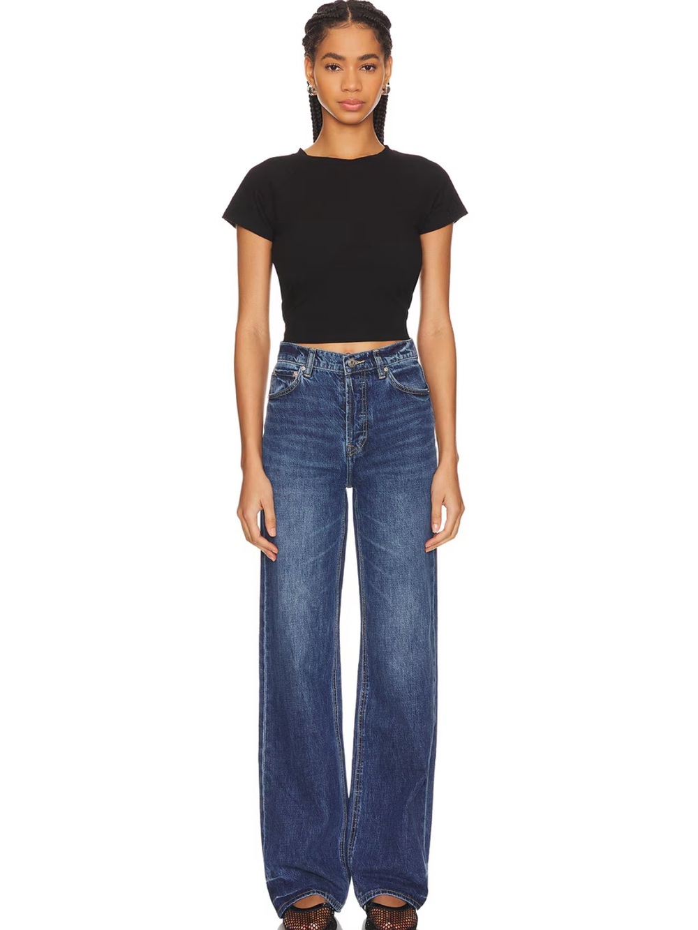 NEW! GRLFRND The Brooklyn High Rise Loose Straight Jeans 26 - Retail $225